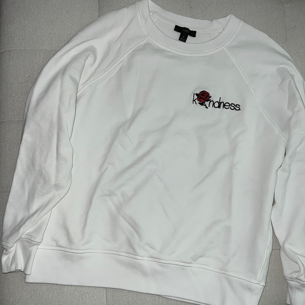 NWOT JCrew white terry sweatshirt